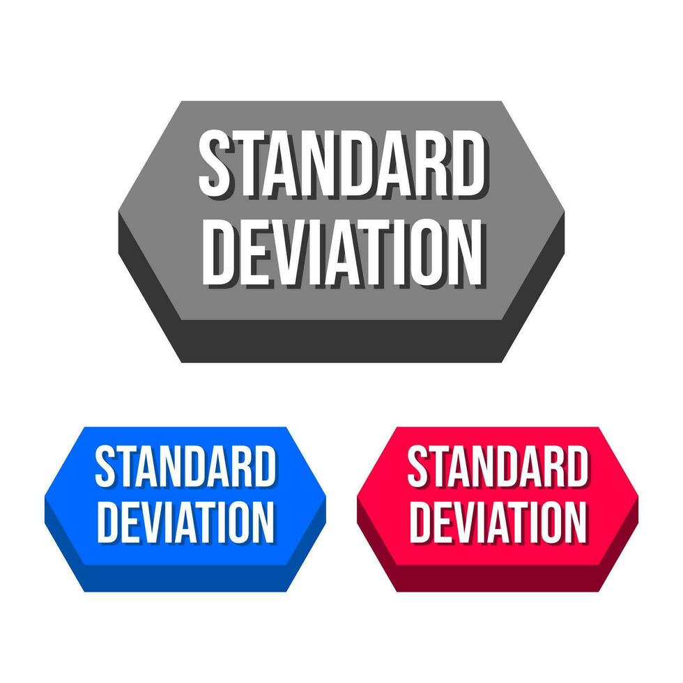 estándar desviación negocio icono etiqueta Insignia diseño vector