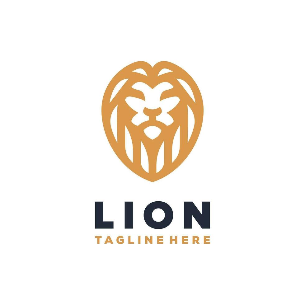 lion king star luxury logo premium gold vector design