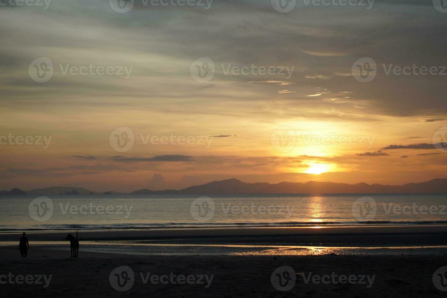 Sunset at the beach photo