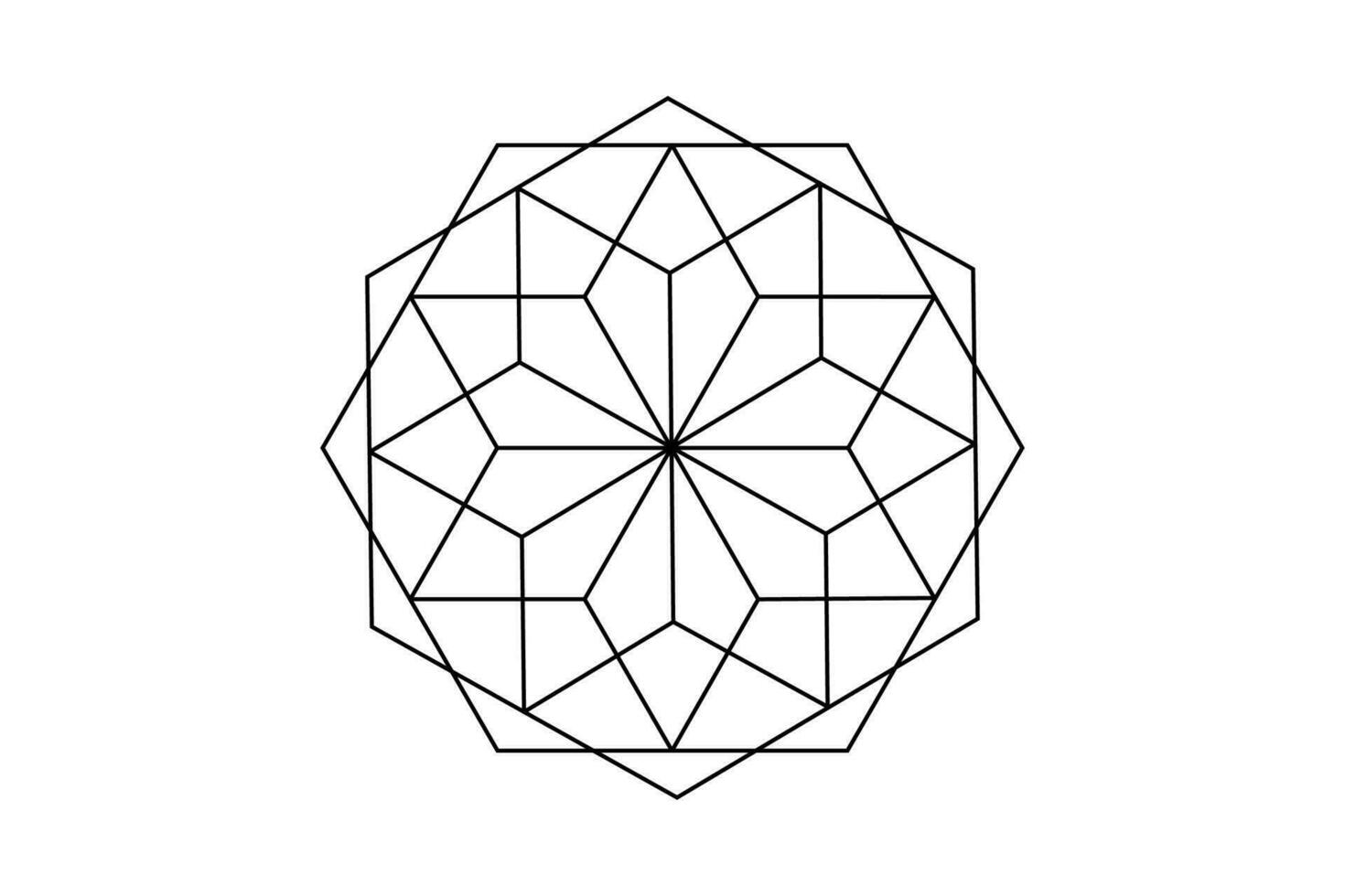 mandala of sacred ancient geometry. Vector symbols and elements