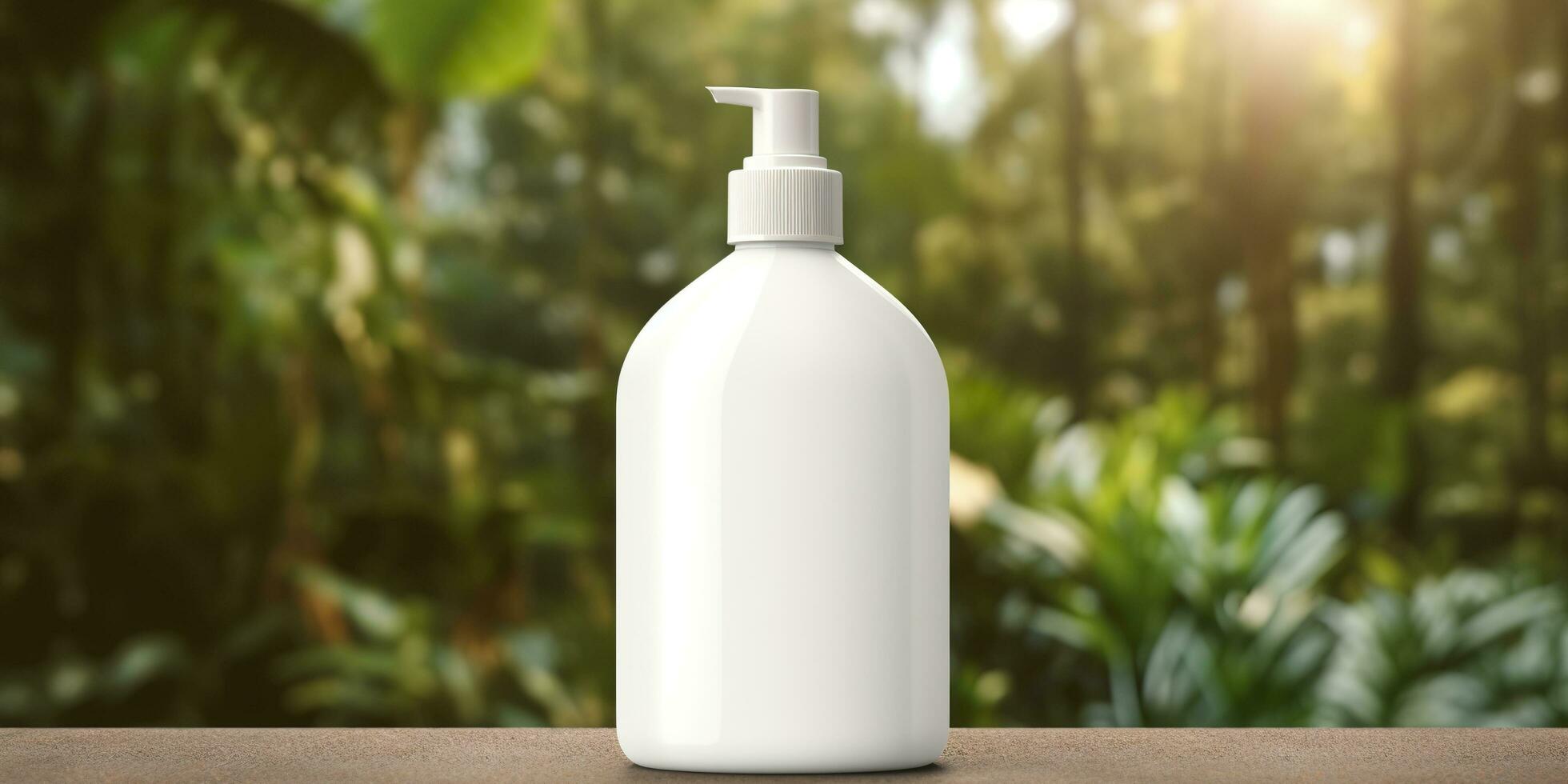 shampoo bottle mockup. Generative AI photo