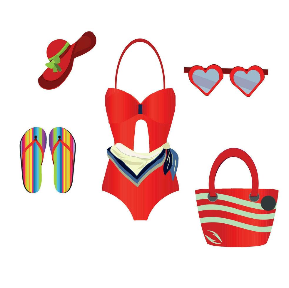 sea beach ladies dress vector