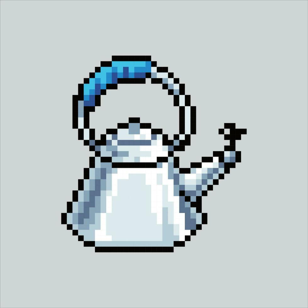 Pixel art illustration Teapot. Pixelated Teapot. Teapot warm tea drink icon pixelated for the pixel art game and icon for website and video game. old school retro. vector