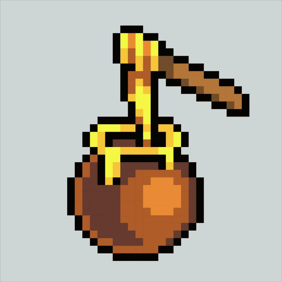 Pixel art illustration Honey. Pixelated Honey. Honey icon pixelated for the pixel art game and icon for website and video game. old school retro. vector