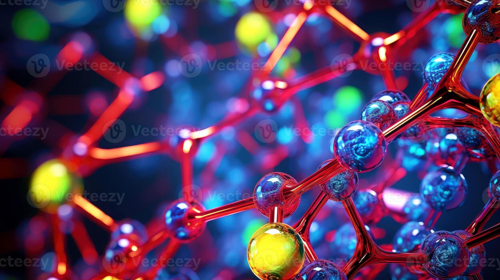 Medical studies of molecular structures. Science in the service of human. Technologies of the future in our life. molecule of medicine model, illustration photo