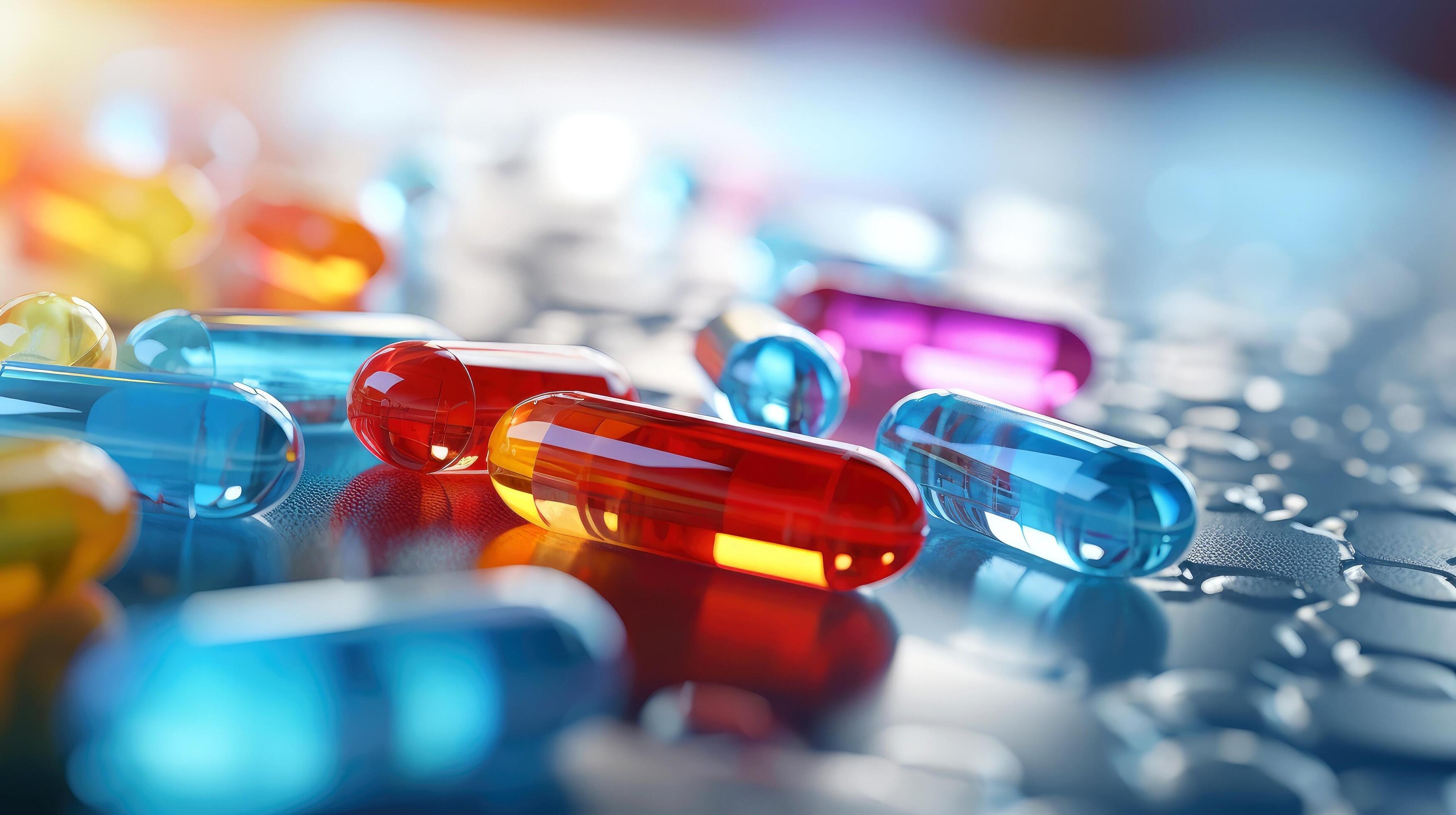 Vitamin capsules. Cod liver oil omega 3 gel capsules. Vitamins, dietary