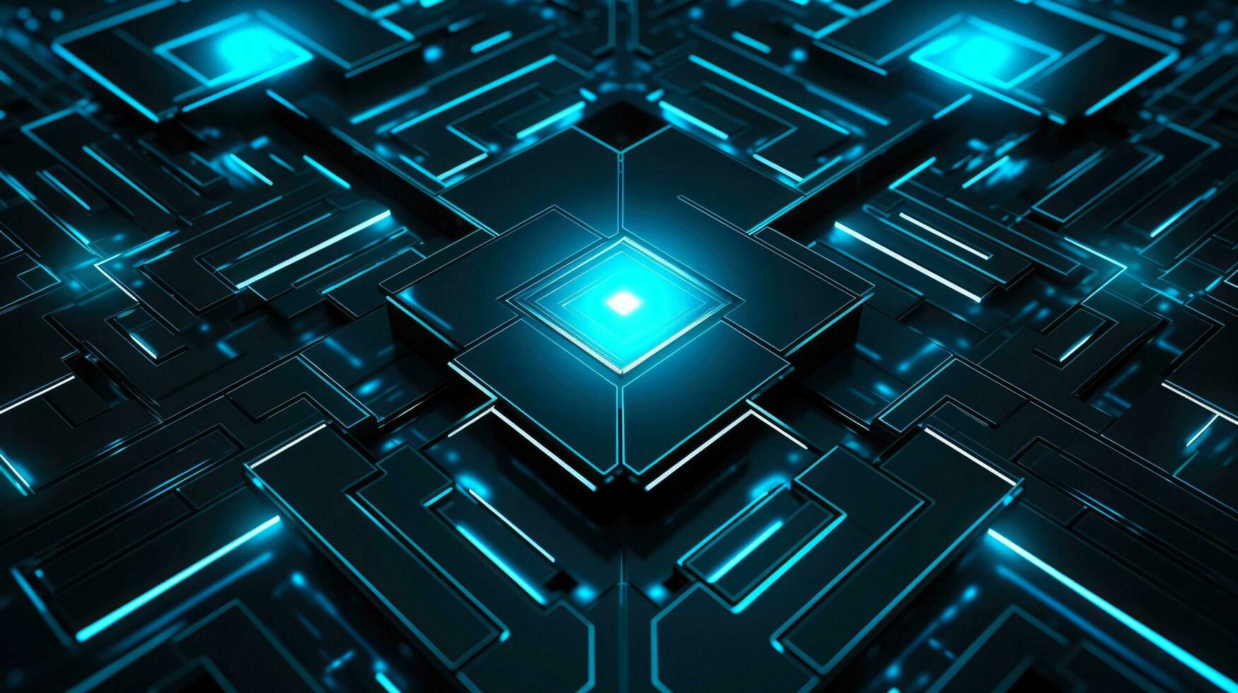 Abstract tech lines background. futuristic abstract shapes technology, Application cover and web site design, Generative AI illustration photo