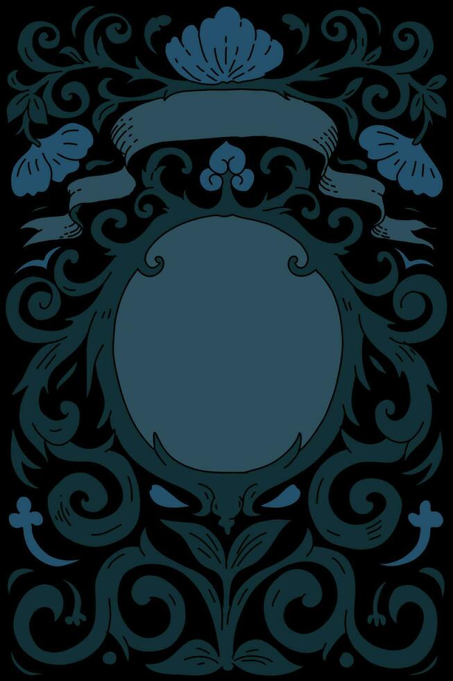 botanical  vintage frame around a text box in vintage style vector