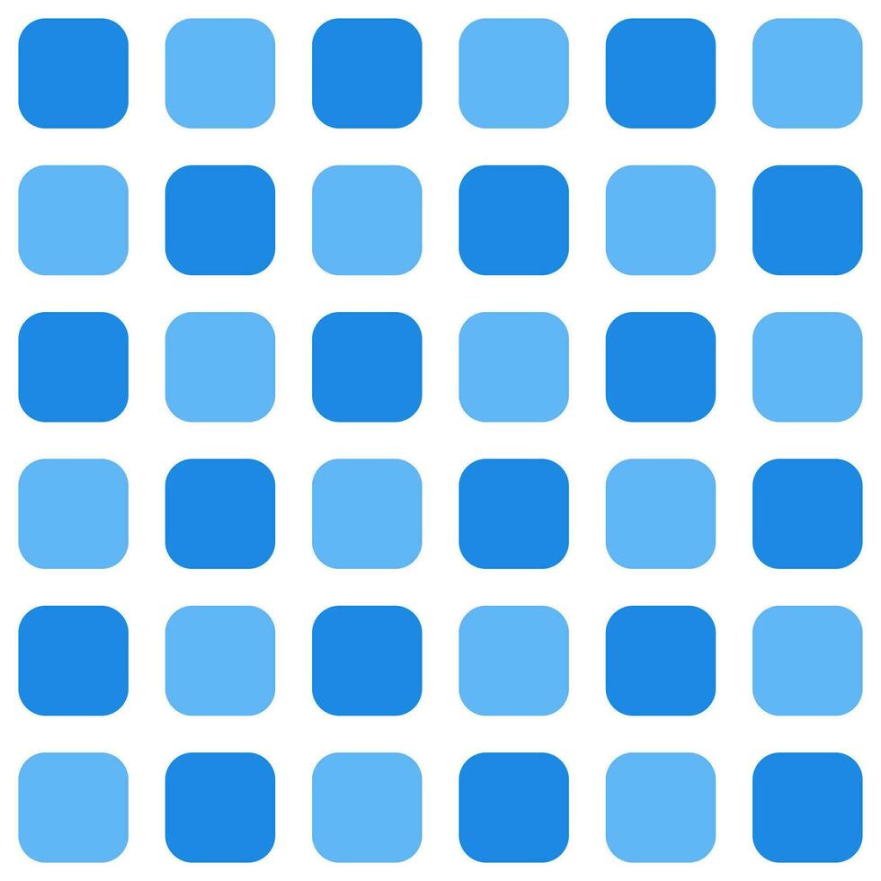 Blue rounded square pattern. Rounded square vector pattern. Seamless geometric pattern for clothing, wrapping paper, backdrop, background, gift card.