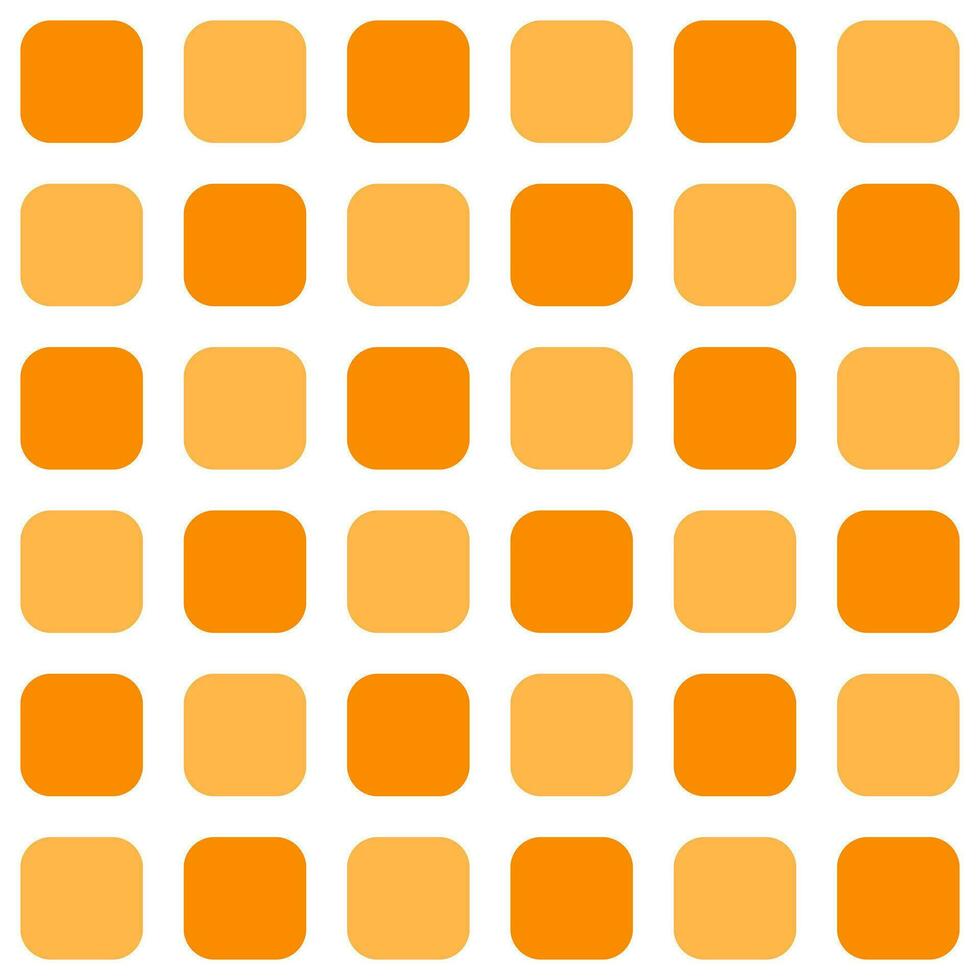 Orange rounded square pattern. Rounded square vector pattern. Seamless geometric pattern for clothing, wrapping paper, backdrop, background, gift card.