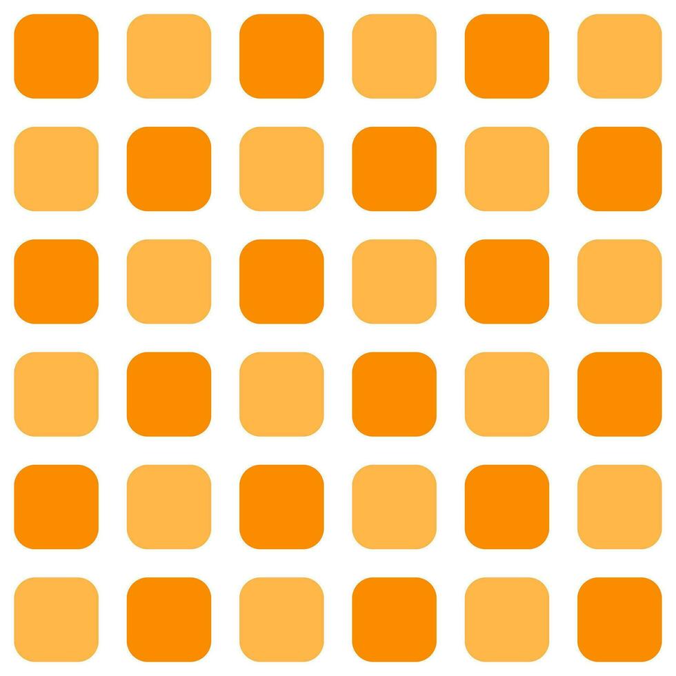 Orange rounded square pattern. Rounded square vector pattern. Seamless geometric pattern for clothing, wrapping paper, backdrop, background, gift card.