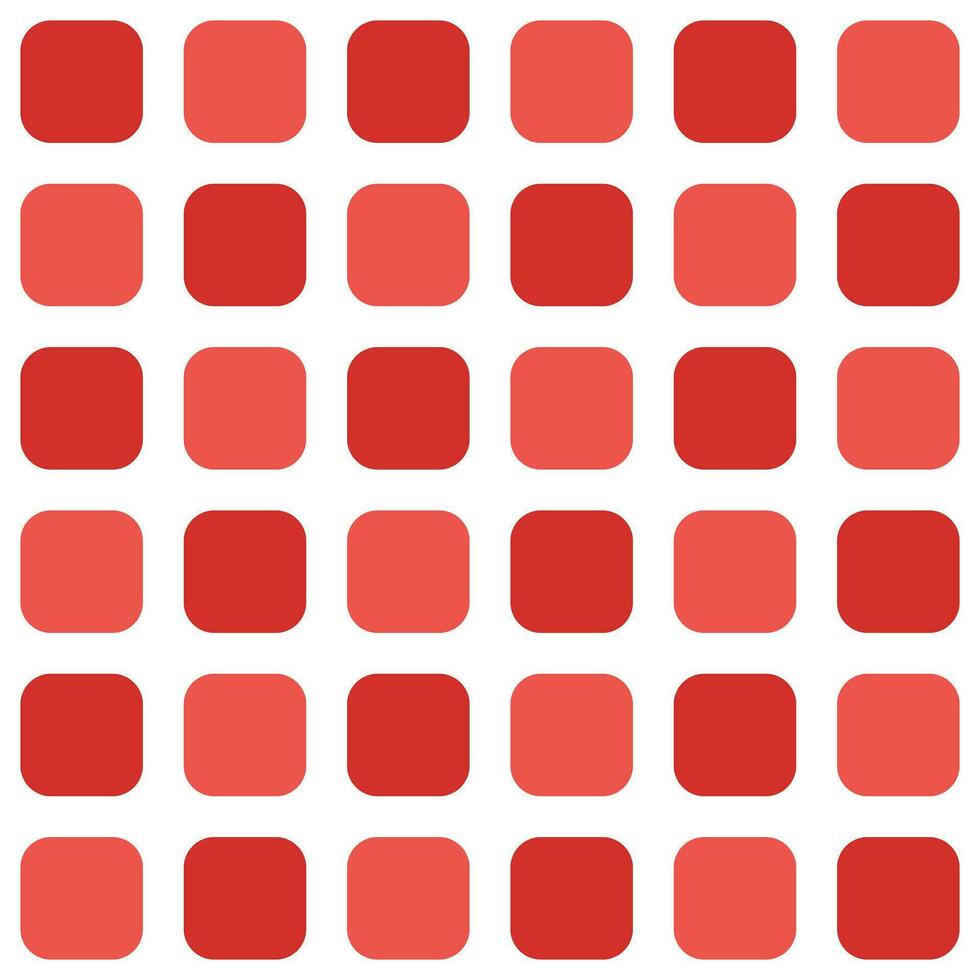 Red rounded square pattern. Rounded square vector pattern. Seamless geometric pattern for clothing, wrapping paper, backdrop, background, gift card.