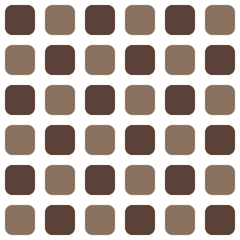 Brown rounded square pattern. Rounded square vector pattern. Seamless geometric pattern for clothing, wrapping paper, backdrop, background, gift card.