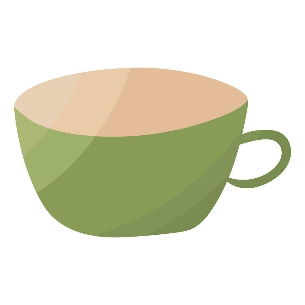 taza bebida té café verde icono elemento vector