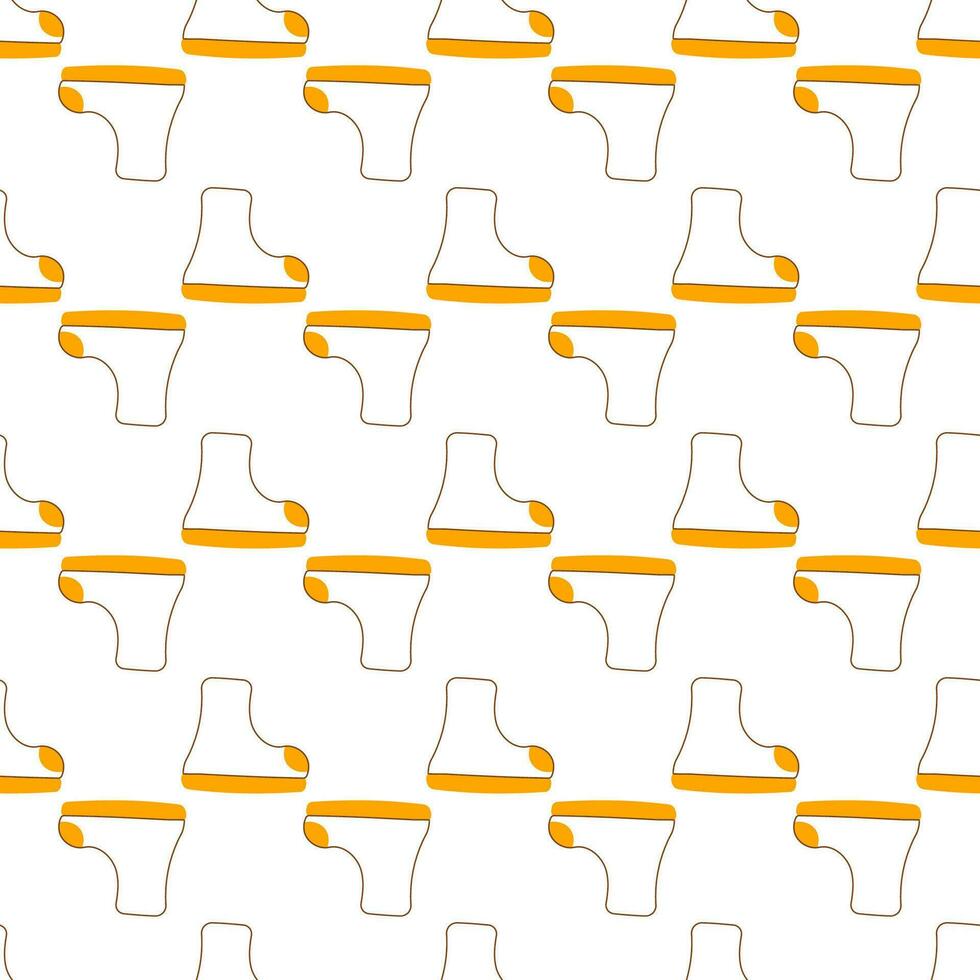 boot rubber yellow line doodle pattern textile vector