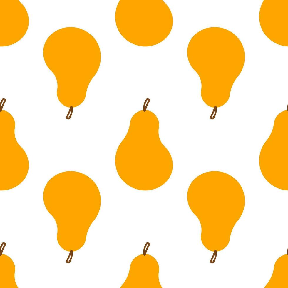 pear yellow fruit food fresh pattern textile vector