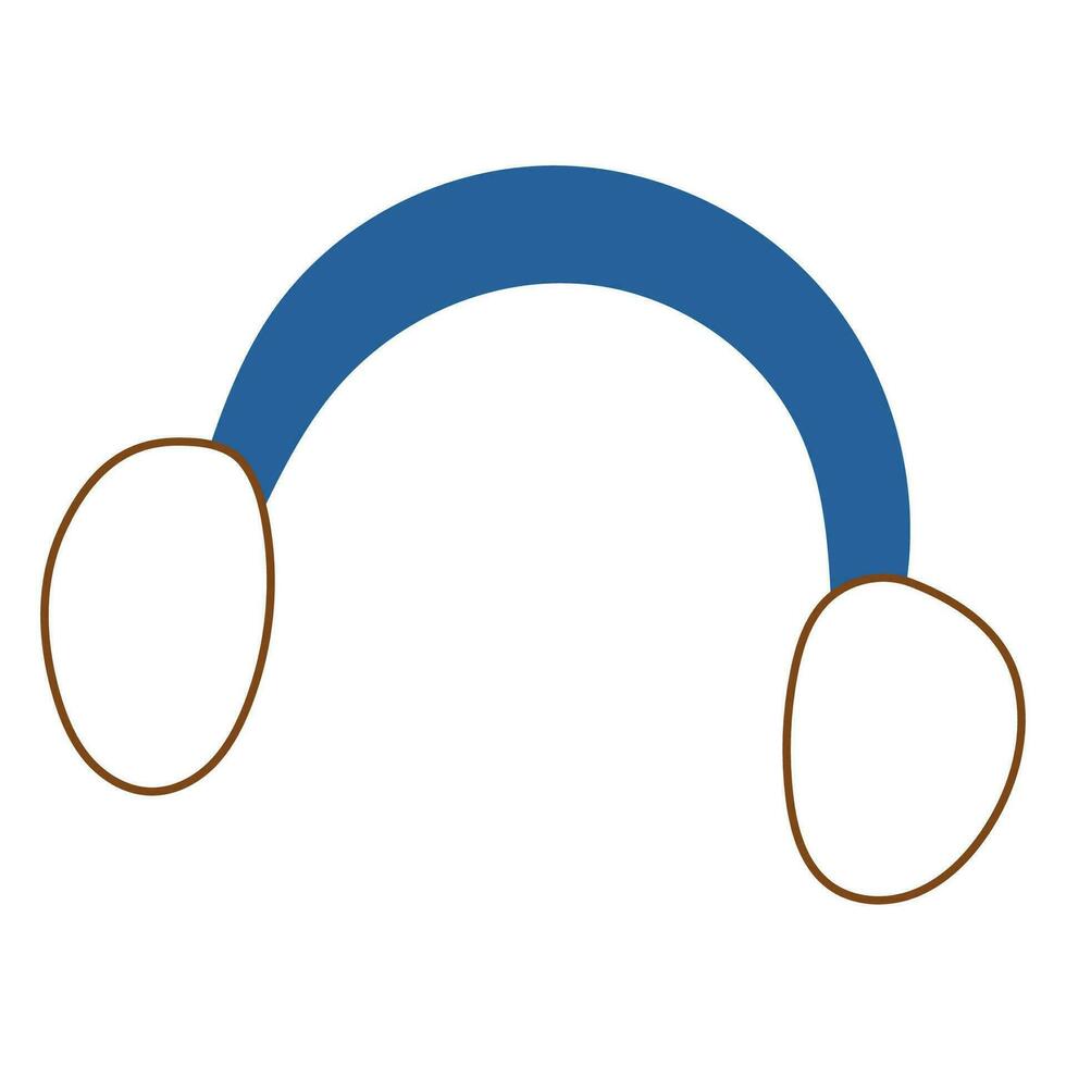 auriculares música calentar otoño línea icono azul vector
