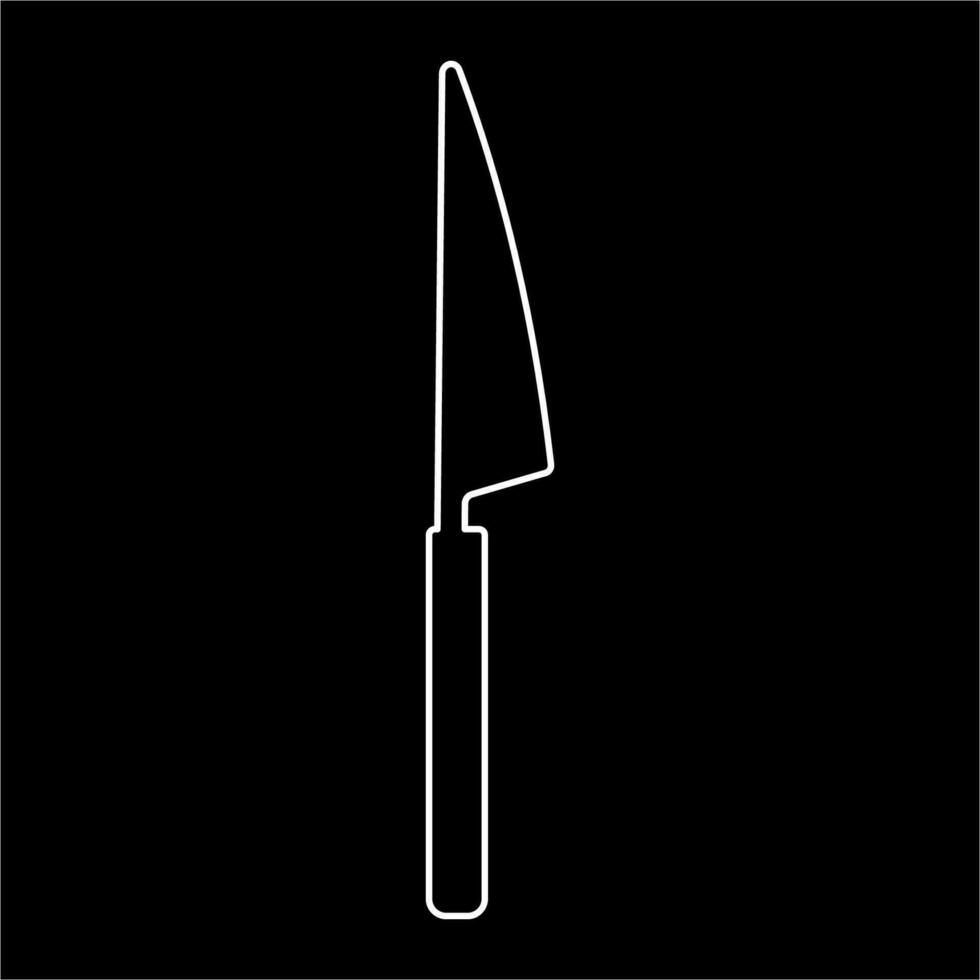 knife kitchen sharp cut cook line doodle vector