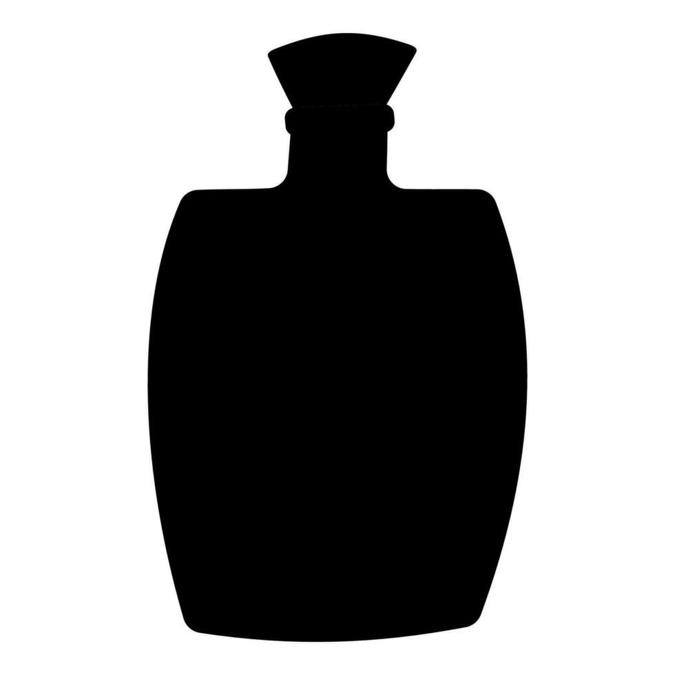 flask potion perfume jar black icon element vector