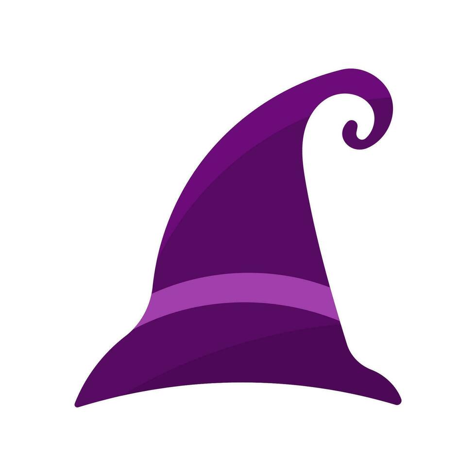 hat wizard witch halloween colored element icon vector