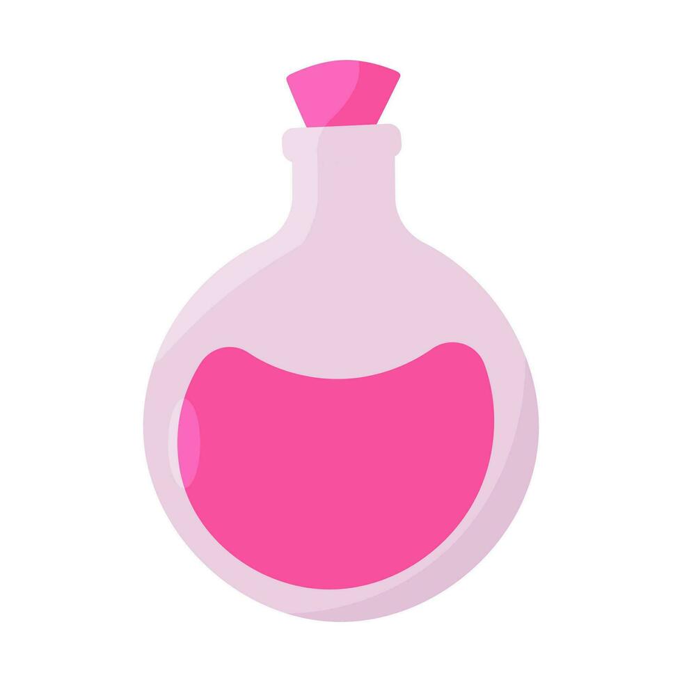 flask potion perfume jar colored icon element vector