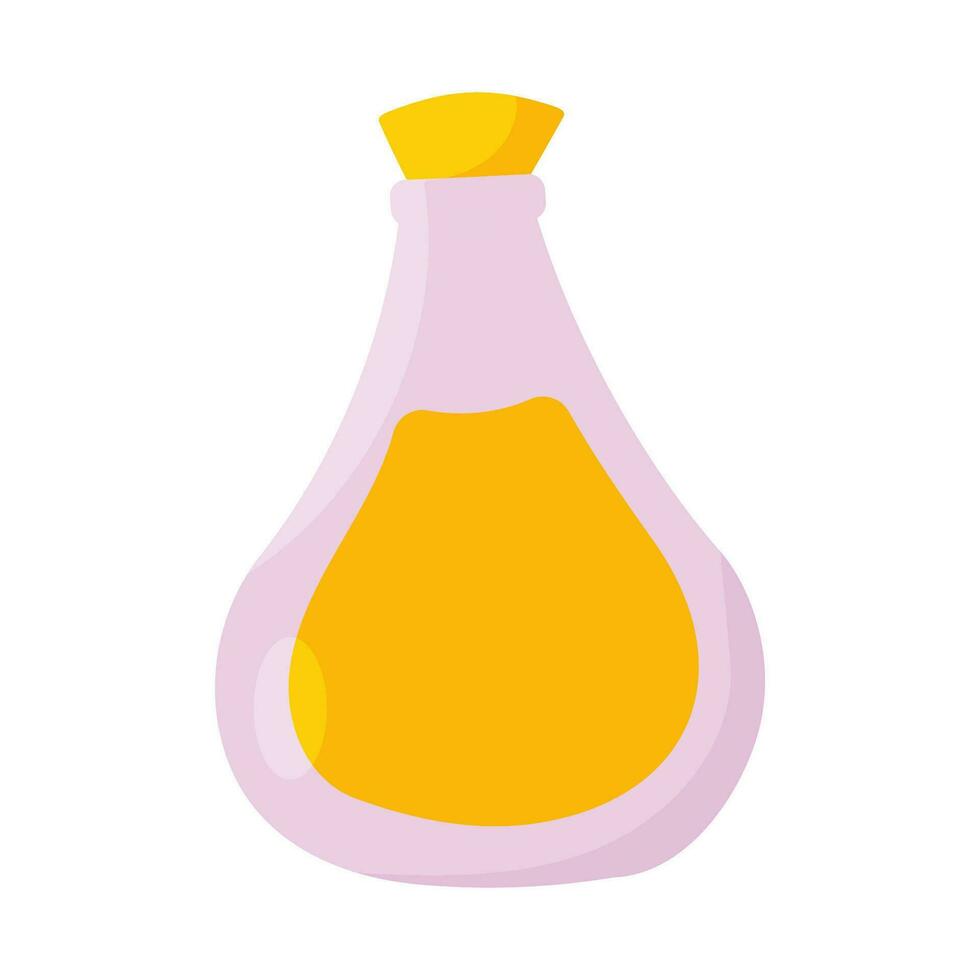 flask potion perfume jar colored icon element vector