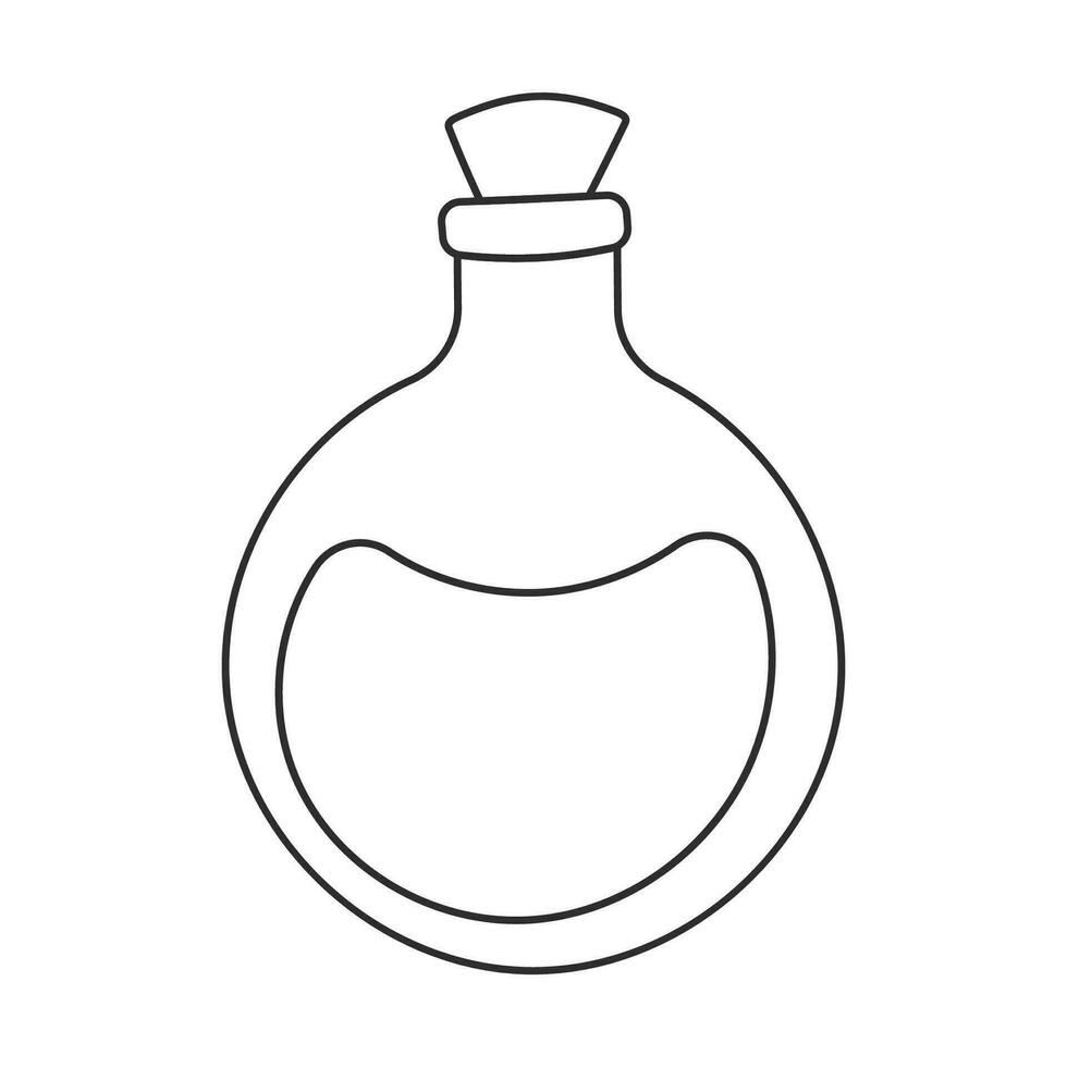 flask potion perfume jar line icon element vector