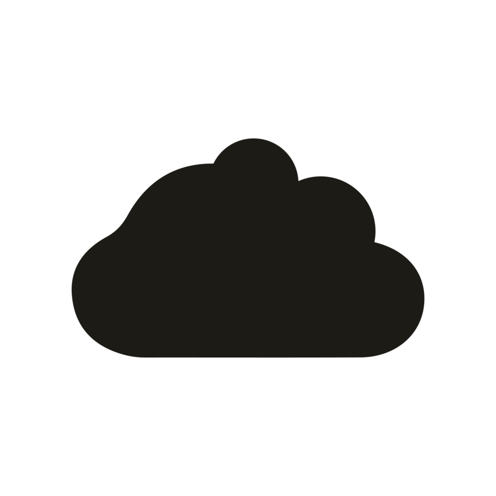 cloud black solid png