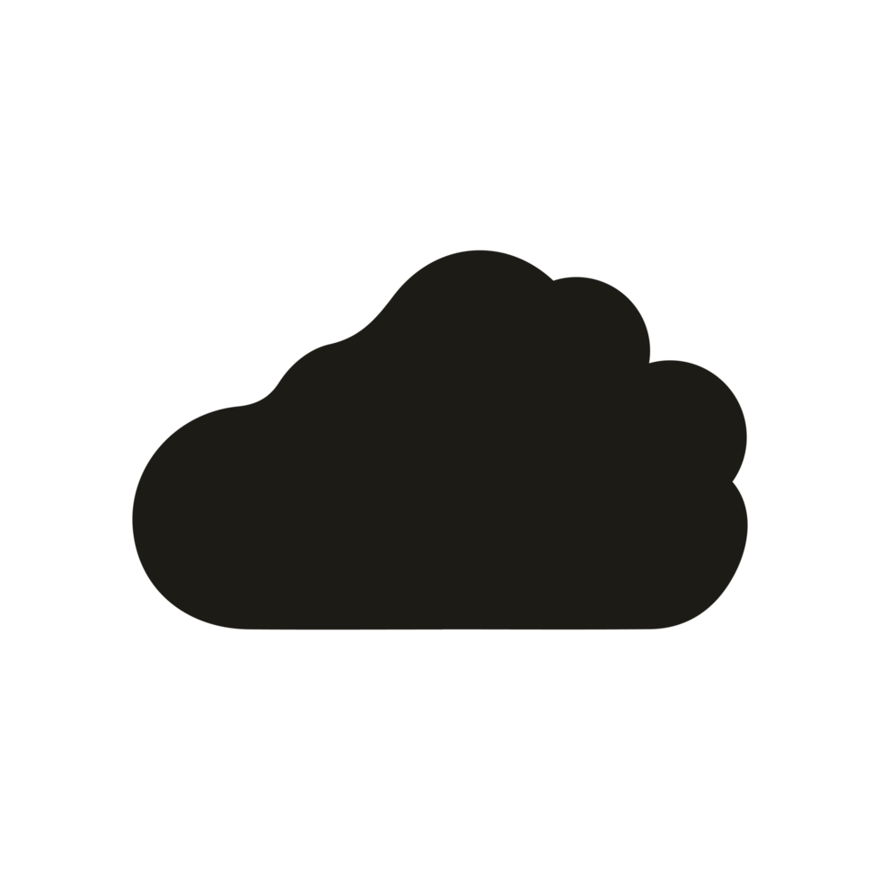 cloud black solid png