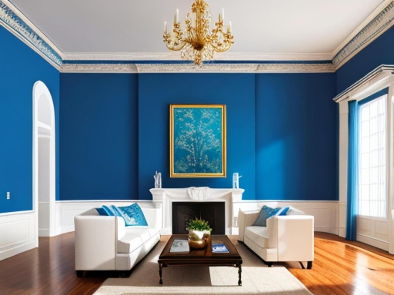 luxury background a wall empty room, home living. photo