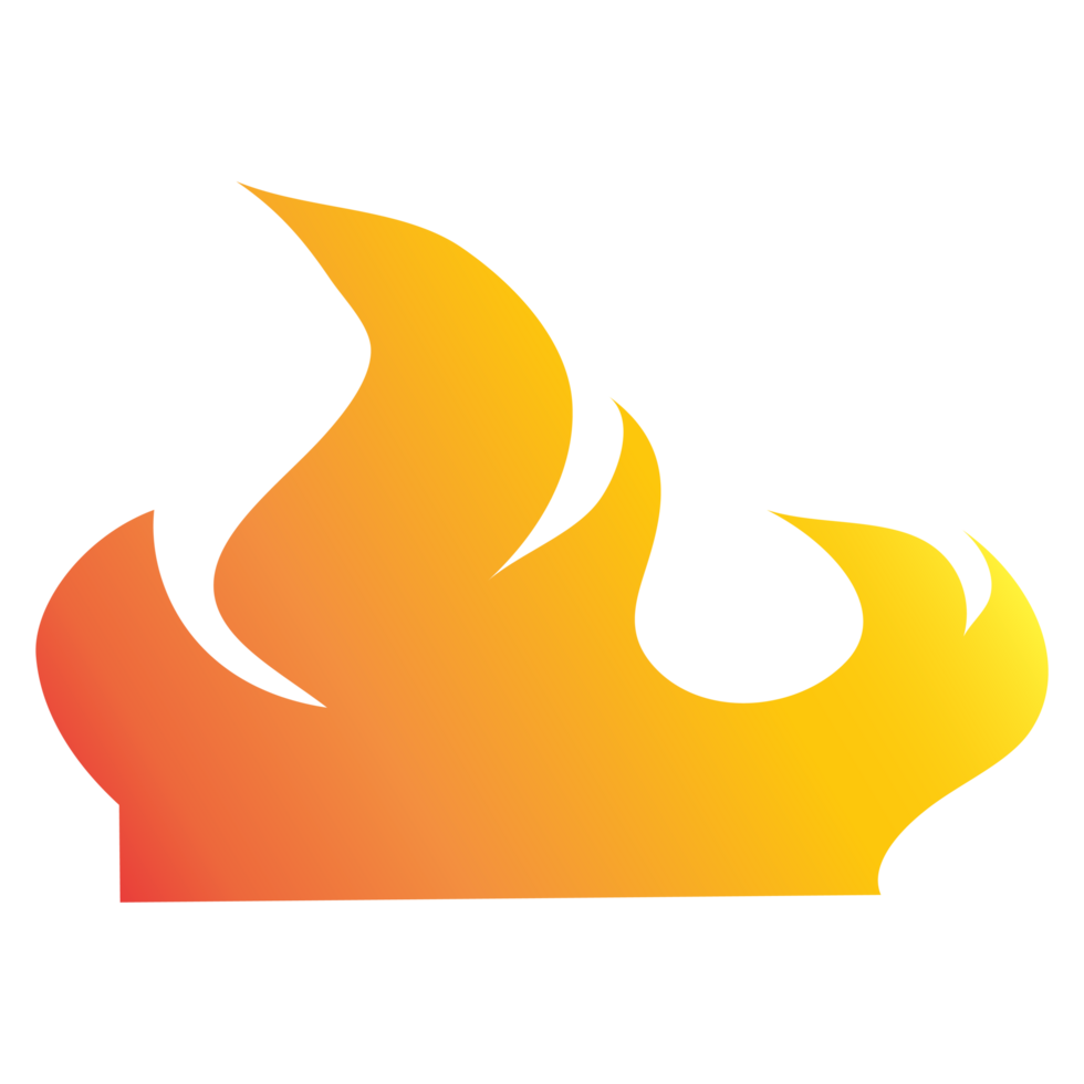 gradient orange fire flame png