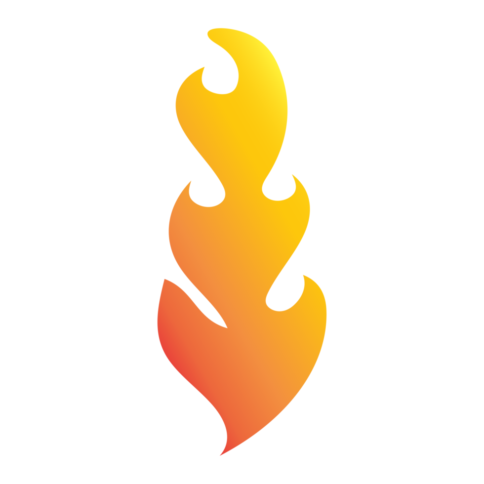 gradient orange fire flame png