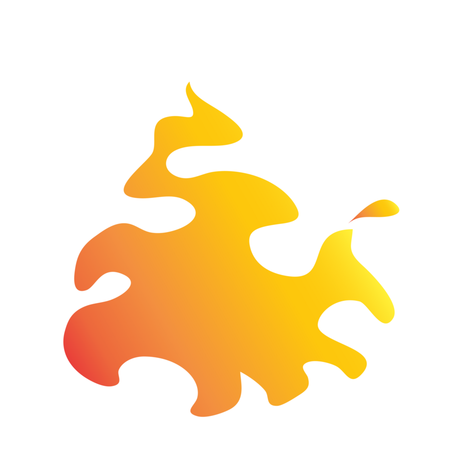 gradient orange fire flame png