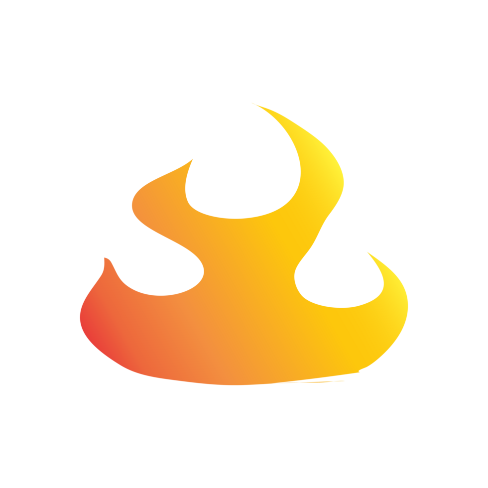 gradient orange fire flame png