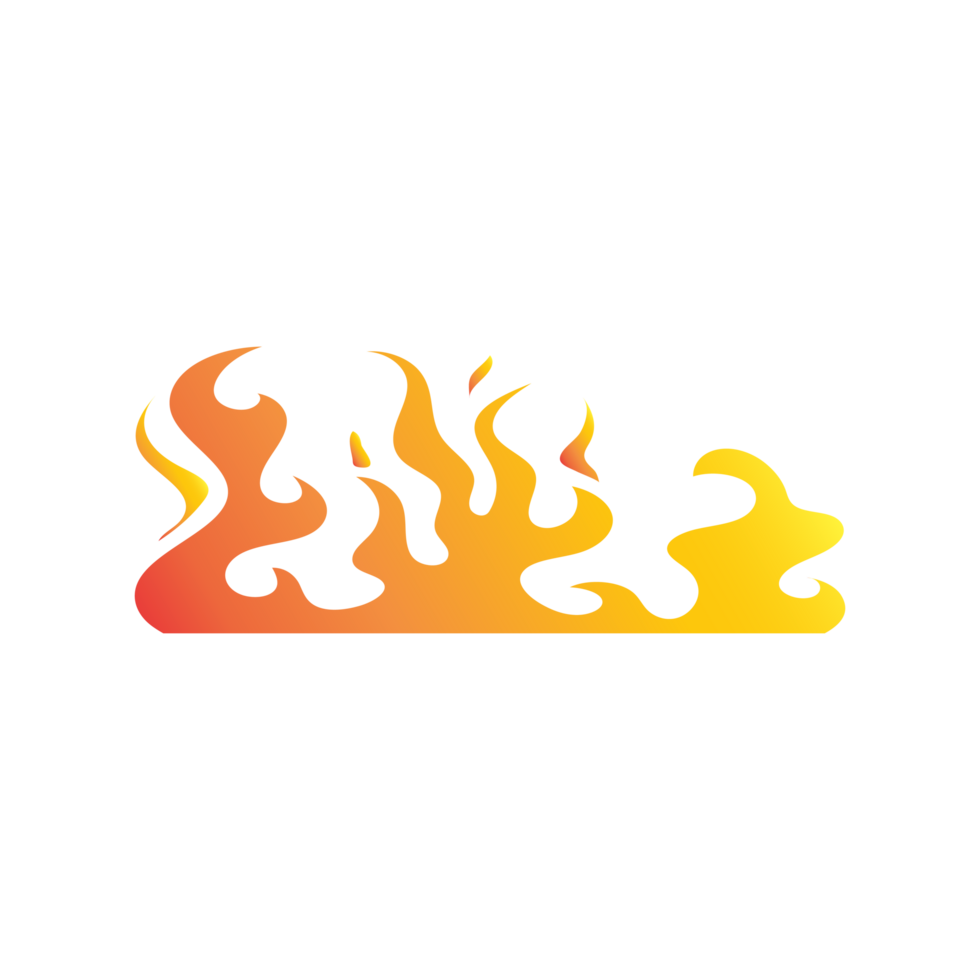 gradient orange fire flame png