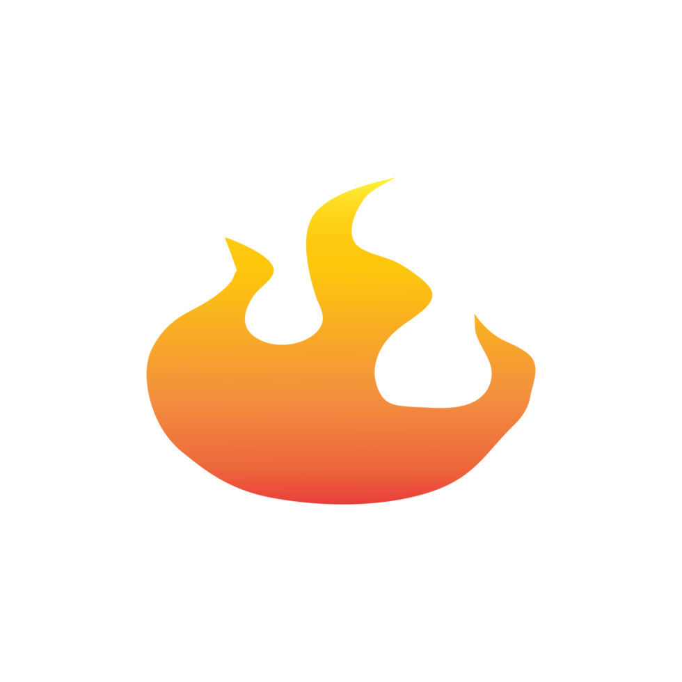 gradient orange fire flame png