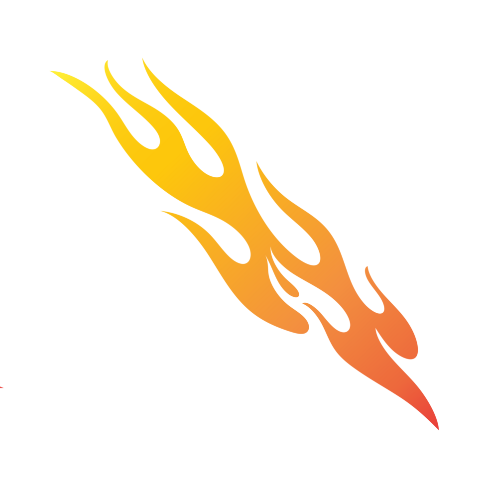 gradient orange fire flame png