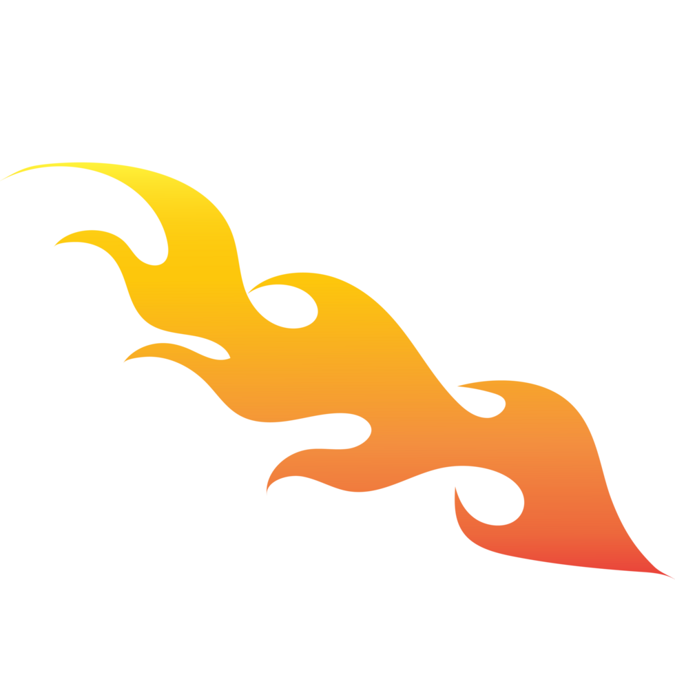 gradient orange fire flame png