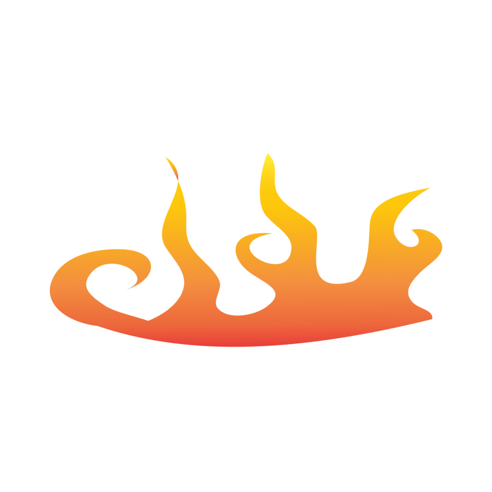 gradient orange fire flame png