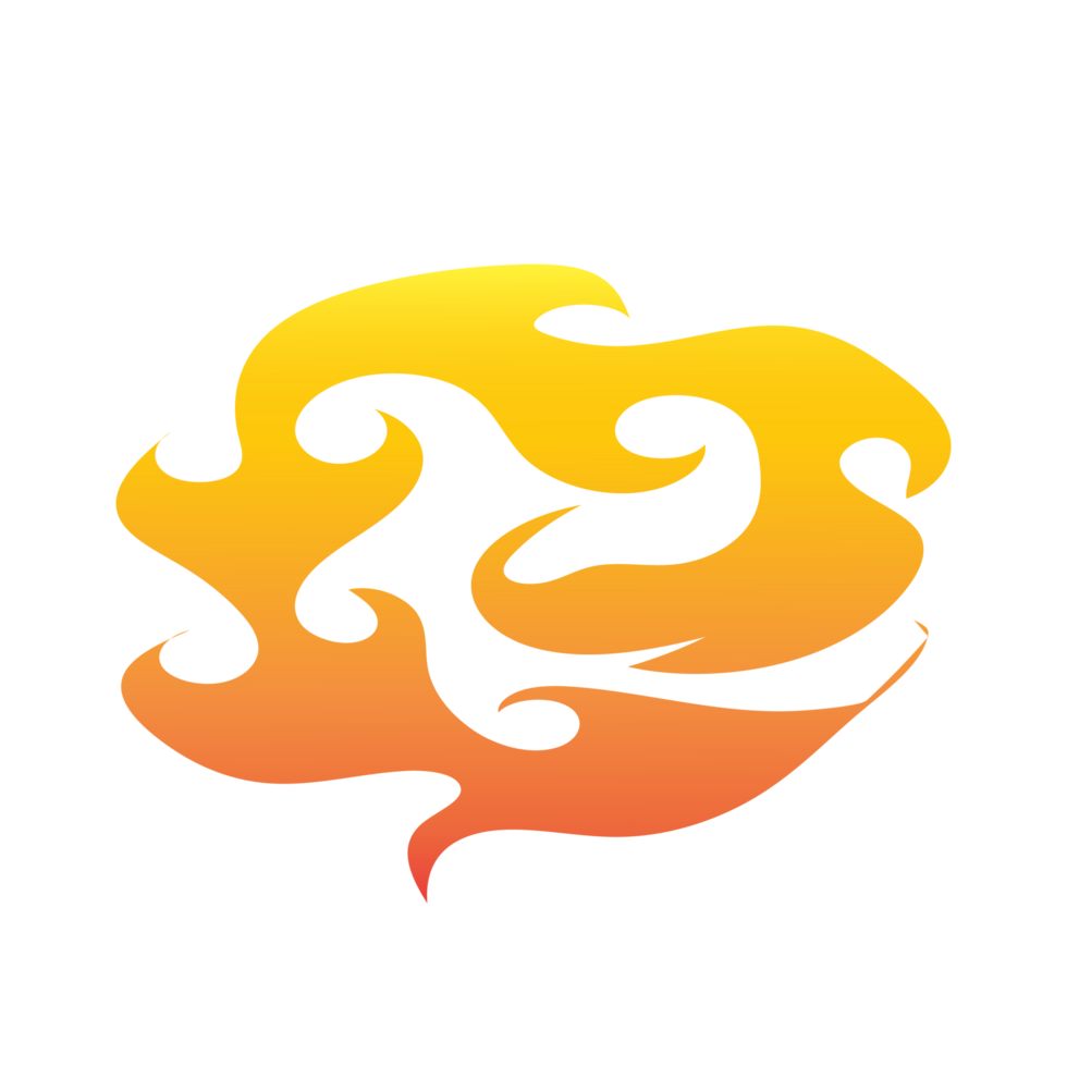 gradient orange fire flame png