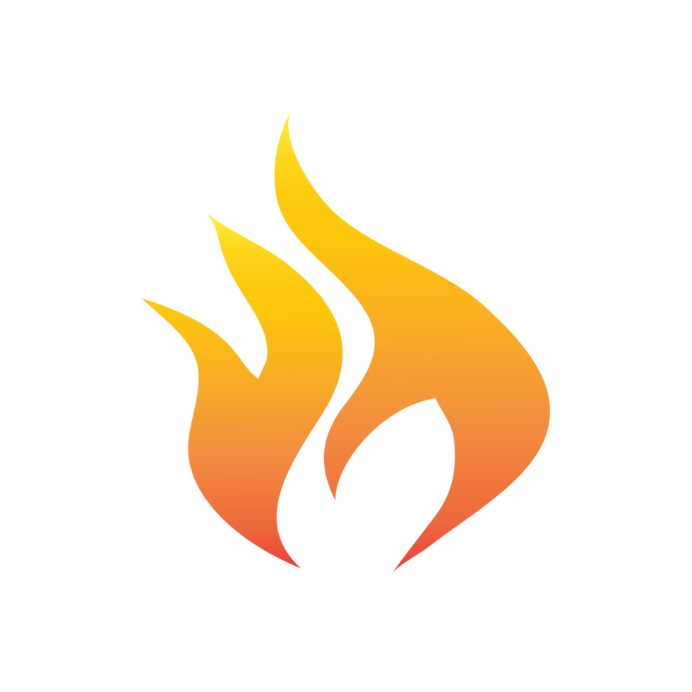 gradient orange fire flame png