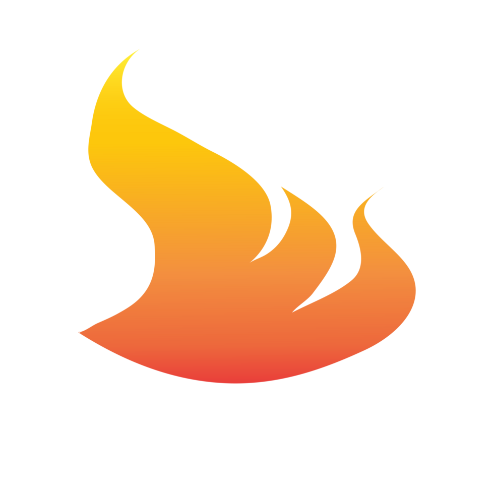 gradient orange fire flame png