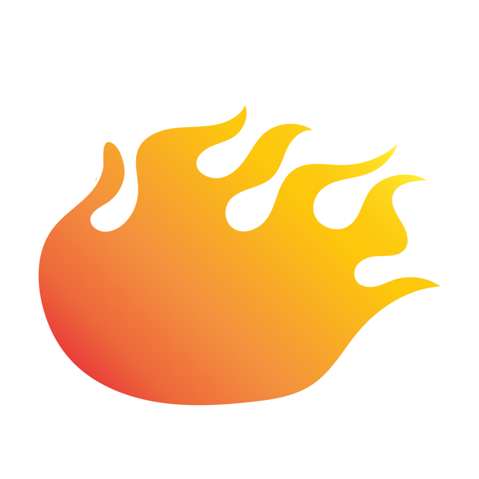gradient orange fire flame png