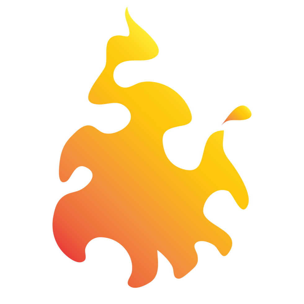 gradient orange fire flame png
