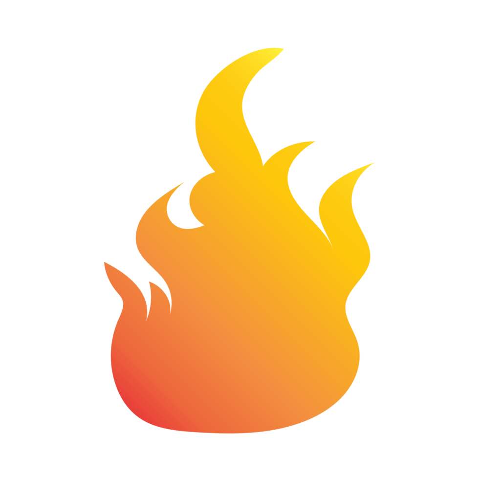 gradient orange fire flame png
