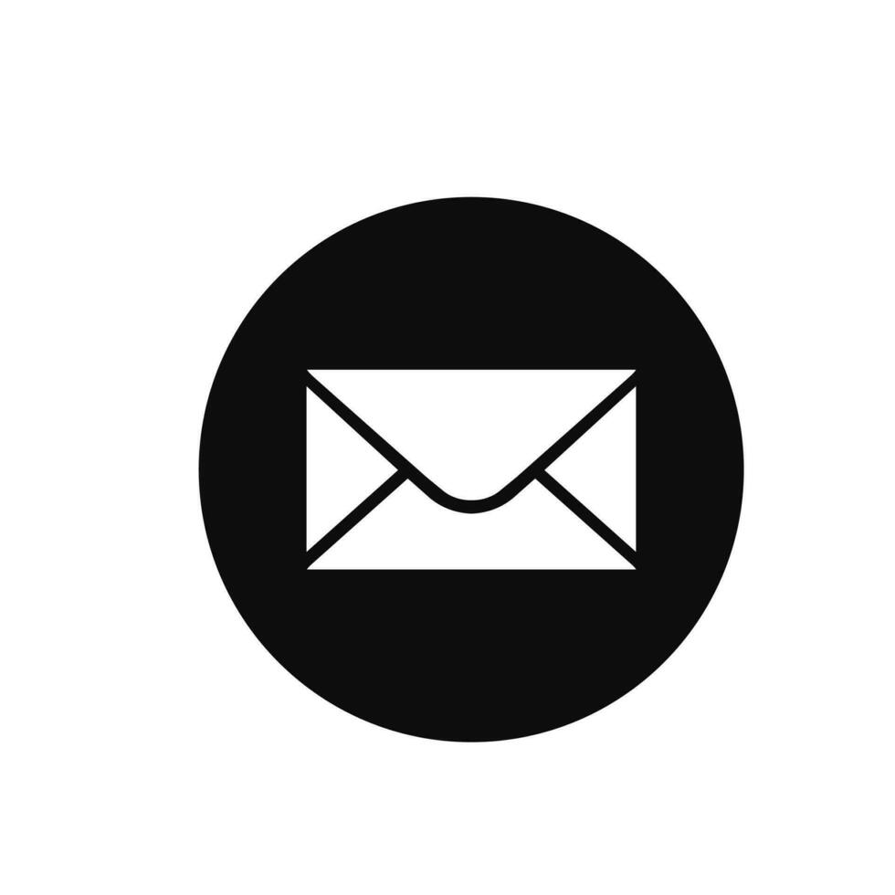 Message Icon. Email or News Illustrations - Vector, Sign and Symbol. black glyph icon. vector