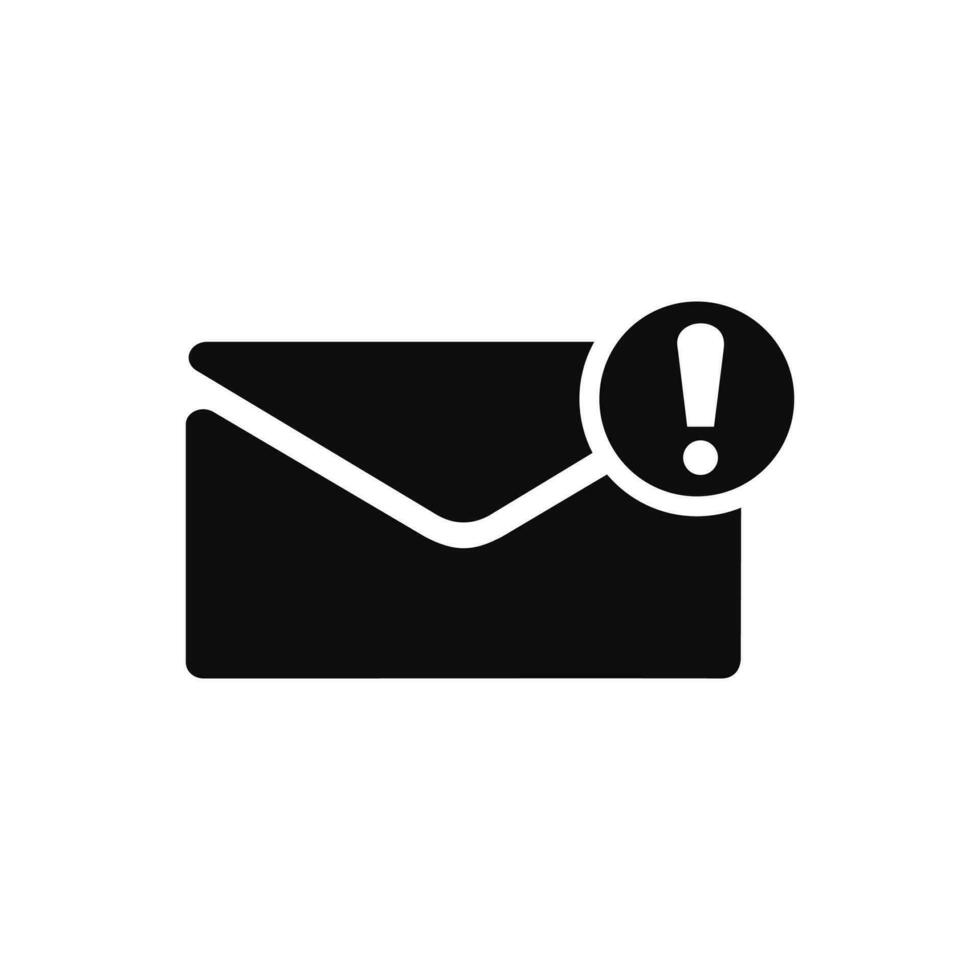 Message Icon. Email or News Illustrations - Vector, Sign and Symbol. black glyph icon. vector