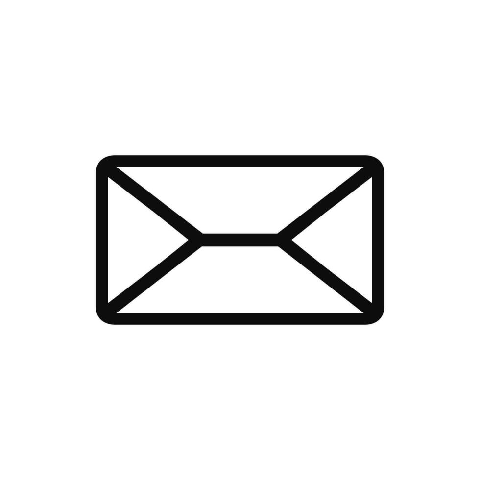 Message Icon. Email or News Illustrations - Vector, Sign and Symbol. black line icon. vector