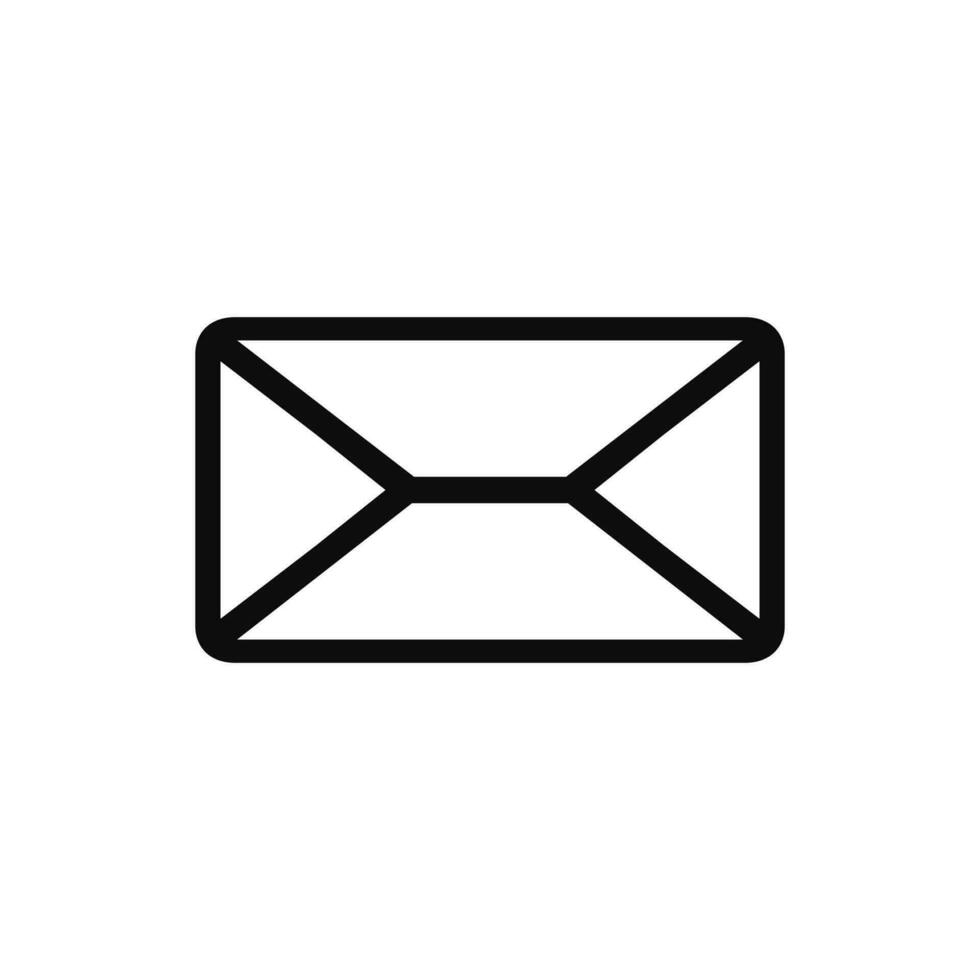 Message Icon. Email or News Illustrations - Vector, Sign and Symbol. black line icon. vector