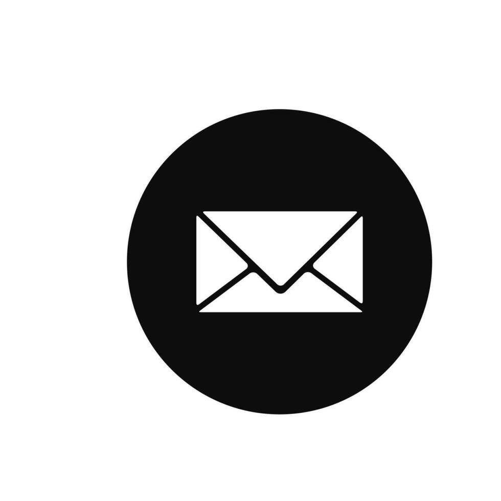 Message Icon. Email or News Illustrations - Vector, Sign and Symbol. black glyph icon. vector